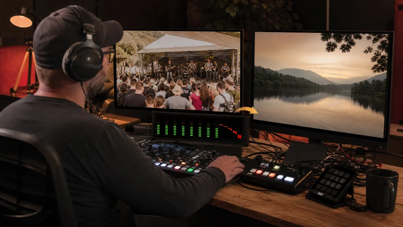 IRL-Streaming-Signal wird überwacht und bei einem Verbindungsproblem auf eine Ersatzszene umgeschaltet
